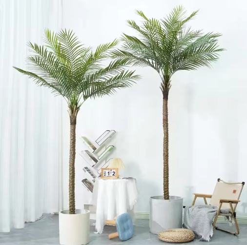 7-9FT Realistic Artificial Palm Tree – Tall Tropical Decor, No Maintenance Needed